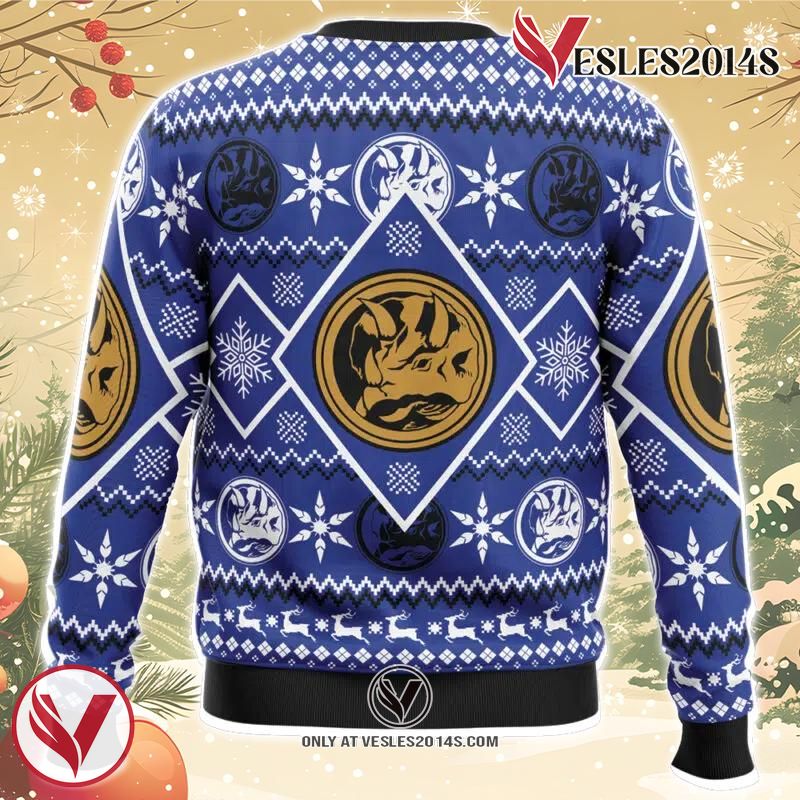 Christmas Blue Ranger Power Rangers Ugly Christmas Sweater, Unique Christmas Gift For Fans - Vesles2014S 1