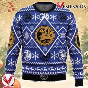 Christmas Blue Ranger Power Rangers Ugly Christmas Sweater, Unique Christmas Gift For Fans - Vesles2014S