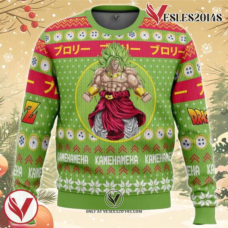 Christmas Broly Dragon Ball Z Ugly Christmas Sweater, Unique Christmas Gift For Fans - Vesles2014S