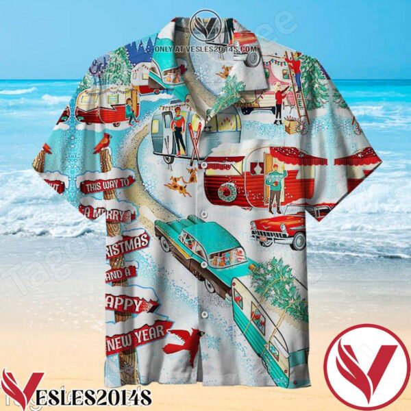 Christmas Campers Hawaiian Shirt, Unique Gifts For Friends - Vesles2014S 1