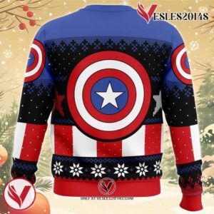 Christmas Captain America Marvel Comics Ugly Christmas Sweater, Unique Christmas Gift For Fans - Vesles2014S 1