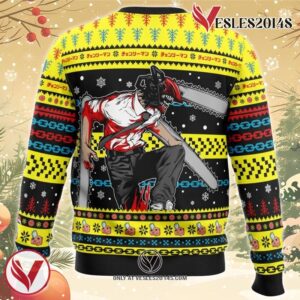 Christmas Chainsaw Man Chainsaw Man Ugly Christmas Sweater, Unique Christmas Gift For Fans - Vesles2014S 1