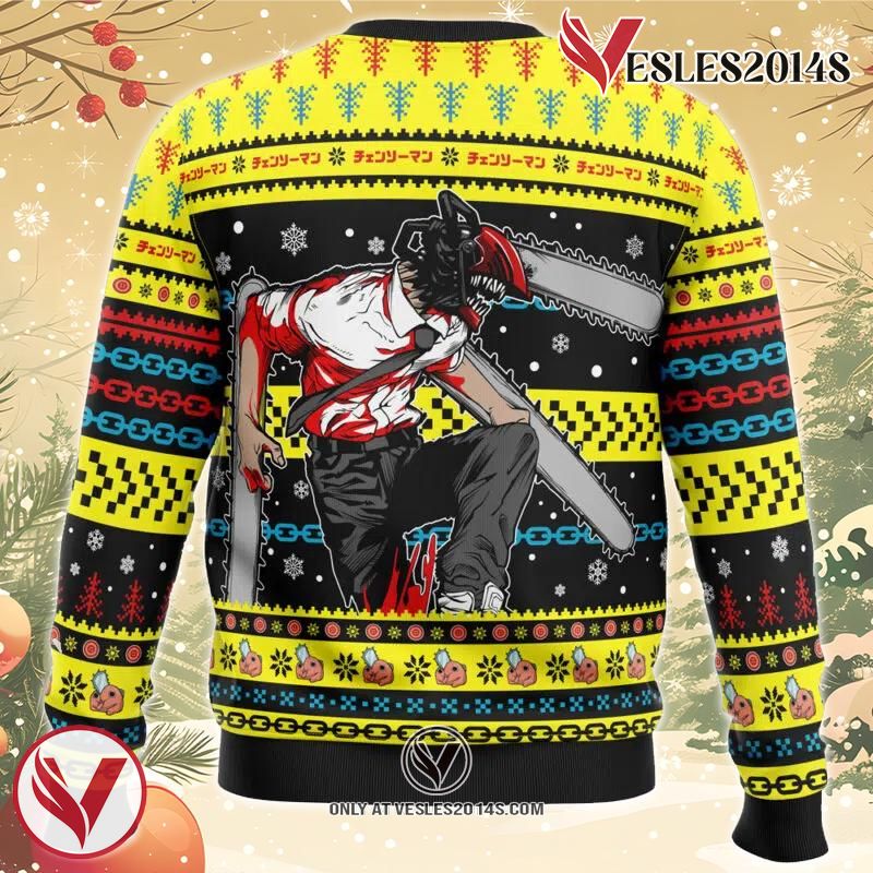 Christmas Chainsaw Man Chainsaw Man Ugly Christmas Sweater, Unique Christmas Gift For Fans - Vesles2014S 1