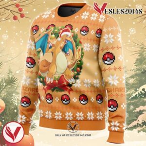 Christmas  Charizard Pokemon Ugly Christmas Sweater, Unique Christmas Gift For Fans - Vesles2014S 1