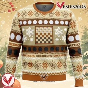 Christmas Checkers Board Games Ugly Christmas Sweater, Unique Christmas Gift For Fans - Vesles2014S