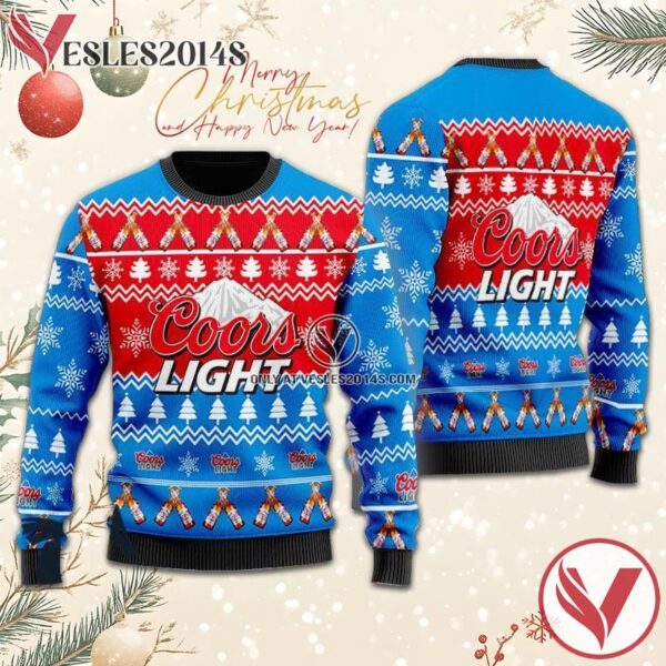 Christmas Cheers With Coors Light Beer Christmas Sweater, Unique Winter Outfits For Fans - Vesles2014S  1