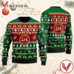 Christmas Cheers With Jameson Irish Whiskey Ugly Sweater, Unique Winter Outfits For Fans - Vesles2014S  1