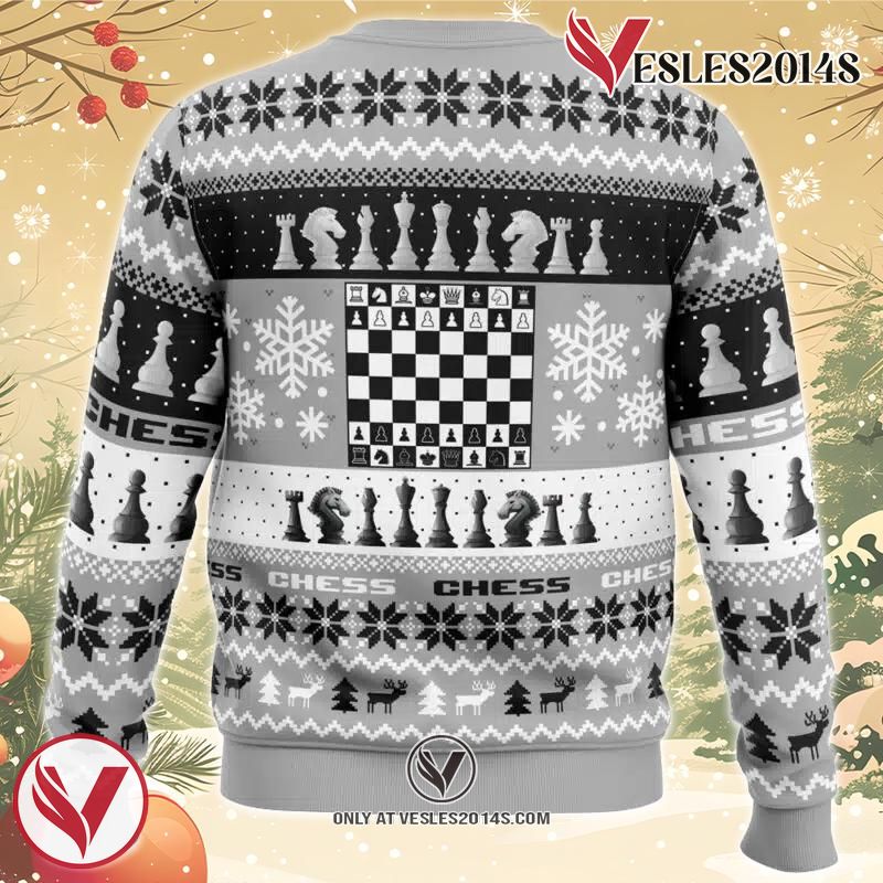 Christmas Chess Board Games Ugly Christmas Sweater, Unique Christmas Gift For Fans - Vesles2014S 1