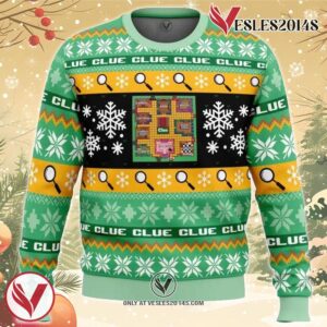 Christmas Clue Board Games Ugly Christmas Sweater, Unique Christmas Gift For Fans - Vesles2014S