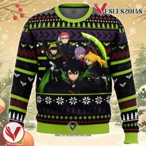Christmas Demon Army Seraph of the End Ugly Christmas Sweater, Unique Christmas Gift For Fans - Vesles2014S
