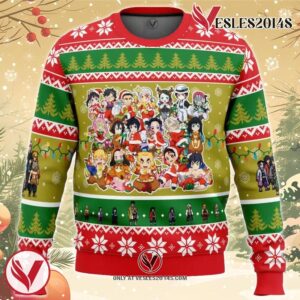 Christmas Demon Slayer Squad Demon Slayer Ugly Christmas Sweater, Unique Christmas Gift For Fans - Vesles2014S