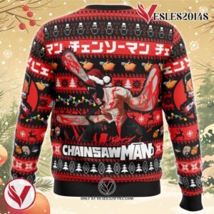 Christmas Denji Chainsaw Man Ugly Christmas Sweater, Unique Christmas Gift For Fans - Vesles2014S 1