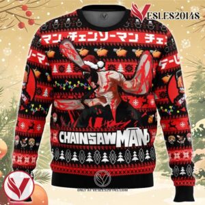 Christmas Denji Chainsaw Man Ugly Christmas Sweater, Unique Christmas Gift For Fans - Vesles2014S