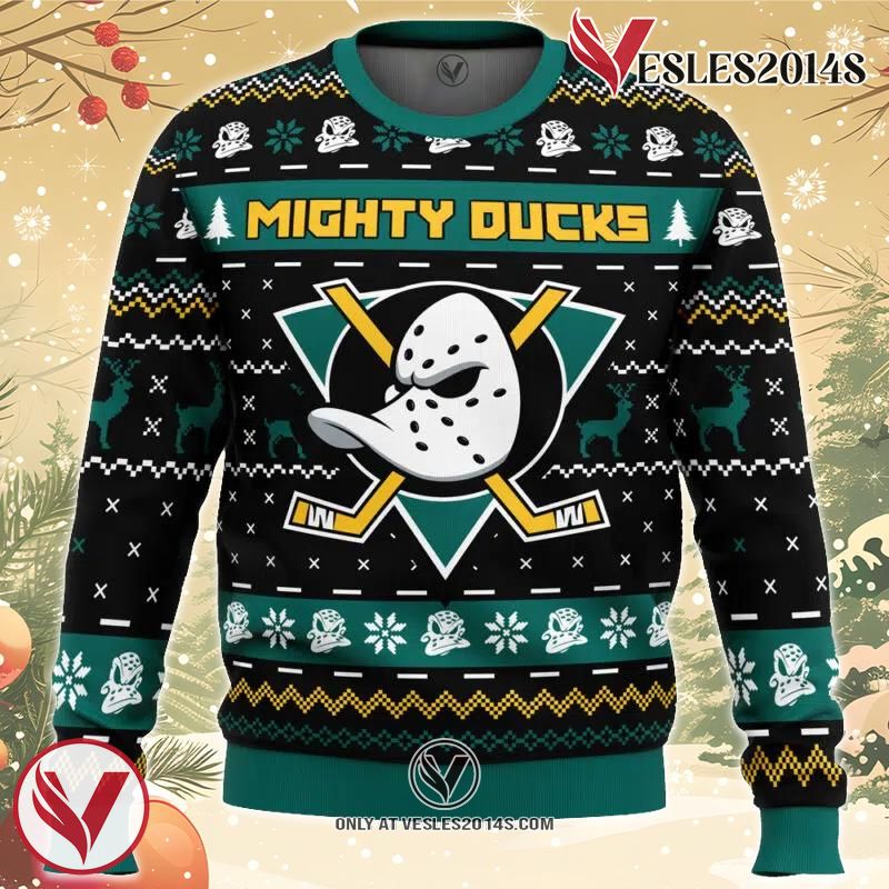 Christmas Ducks The Mighty Ducks Ugly Christmas Sweater, Unique Christmas Gift For Fans - Vesles2014S