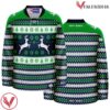 Christmas Dueling Reindeer Ugly Sweater Hockey Jersey - Vesles2014S