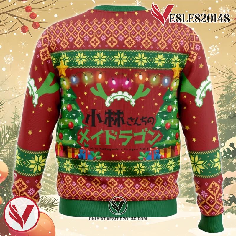 Christmas Family Miss Kobayashi’s Dragon Maid Ugly Christmas Sweater, Unique Christmas Gift For Fans - Vesles2014S 1
