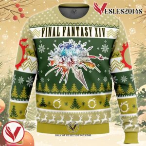 Christmas Fantasy Final Fantasy XIV Ugly Christmas Sweater, Unique Christmas Gift For Fans - Vesles2014S