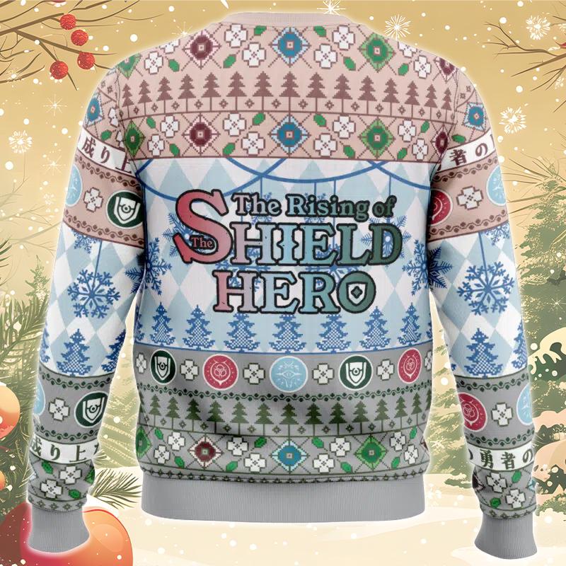 Christmas Filo, Naofumi And Raphtalia The Rising Of The Shield Hero Ugly Christmas Sweater, Unique Christmas Gift For Fans - Vesles2014S 1