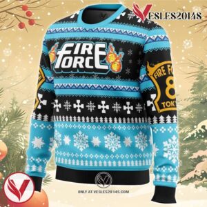 Christmas Flame Fire Force Ugly Christmas Sweater, Unique Christmas Gift For Fans - Vesles2014S 1
