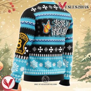 Christmas Flame Fire Force Ugly Christmas Sweater, Unique Christmas Gift For Fans - Vesles2014S 2