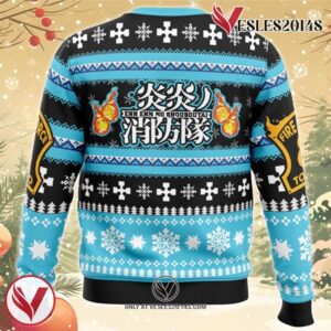 Christmas Flame Fire Force Ugly Christmas Sweater, Unique Christmas Gift For Fans - Vesles2014S 3
