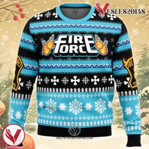 Christmas Flame Fire Force Ugly Christmas Sweater, Unique Christmas Gift For Fans - Vesles2014S