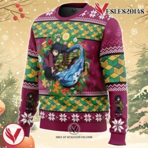 Christmas Giyuu Tomioka Demon Slayer Ugly Christmas Sweater, Unique Christmas Gift For Fans - Vesles2014S 1