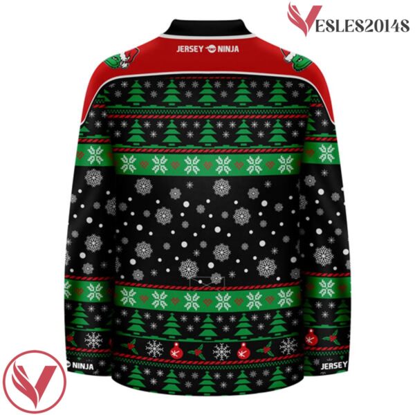 Christmas Grinch Ugly Sweater Hockey Jersey - Vesles2014S 3