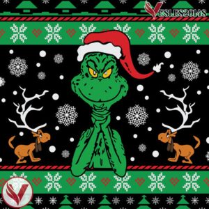 Christmas Grinch Ugly Sweater Hockey Jersey - Vesles2014S 4