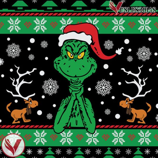 Christmas Grinch Ugly Sweater Hockey Jersey - Vesles2014S 4