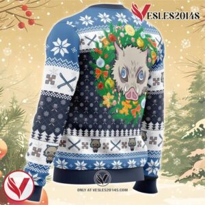 Christmas Hashibira Inosuke Demon Slayer Ugly Christmas Sweater, Unique Christmas Gift For Fans - Vesles2014S 2