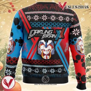 Christmas Hiro and Zero Two Darling In The FranXX Ugly Christmas Sweater, Unique Christmas Gift For Fans - Vesles2014S 1