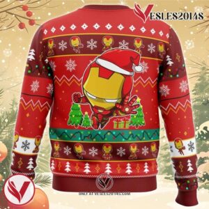 Christmas Iron Man Chibi Marvel Comics Ugly Christmas Sweater, Unique Christmas Gift For Fans - Vesles2014S 1