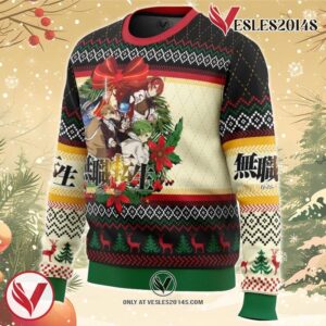 Christmas Is Here Mushoku Tensei Jobless Reincarnation Ugly Christmas Sweater, Unique Christmas Gift For Fans - Vesles2014S 1