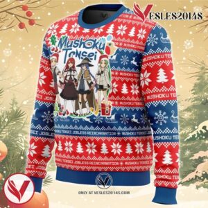 Christmas Joy Mushoku Tensei Jobless Reincarnation Ugly Christmas Sweater, Unique Christmas Gift For Fans - Vesles2014S 1