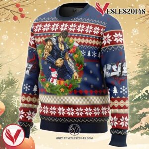 Christmas Kenshiro Fist of The North Star Ugly Christmas Sweater, Unique Christmas Gift For Fans - Vesles2014S 1
