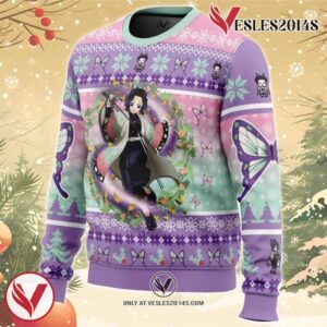 Christmas Kochou Shinobu Demon Slayer Ugly Christmas Sweater, Unique Christmas Gift For Fans - Vesles2014S 1
