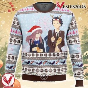 Christmas Love A Silent Voice Ugly Christmas Sweater, Unique Christmas Gift For Fans - Vesles2014S
