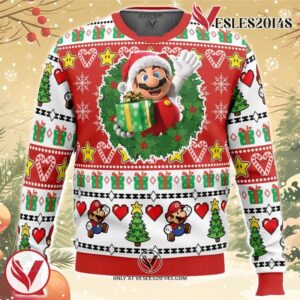 Christmas Mario Mario Bros Ugly Christmas Sweater, Unique Christmas Gift For Fans - Vesles2014S