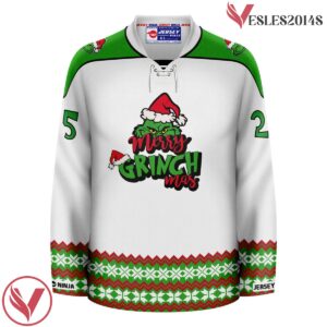 Christmas Merry Grinchmas Holiday Hockey Jersey - Vesles2014S 2