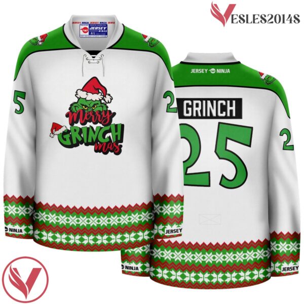 Christmas Merry Grinchmas Holiday Hockey Jersey - Vesles2014S