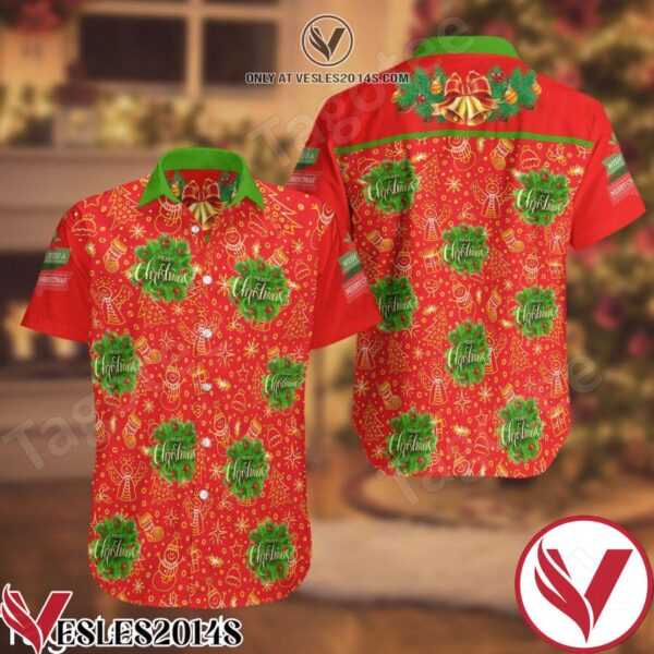 Christmas Mistletoe Red Hawaiian Shirt And Short, Unique Gifts For Friends - Vesles2014S 1