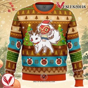 Christmas Mononoke Princess Mononoke Ugly Christmas Sweater, Unique Christmas Gift For Fans - Vesles2014S