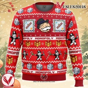 Christmas Monopoly Board Games Ugly Christmas Sweater, Unique Christmas Gift For Fans - Vesles2014S