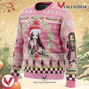Christmas Nezuko Kamado Demon Slayer Ugly Christmas Sweater, Unique Christmas Gift For Fans - Vesles2014S 1