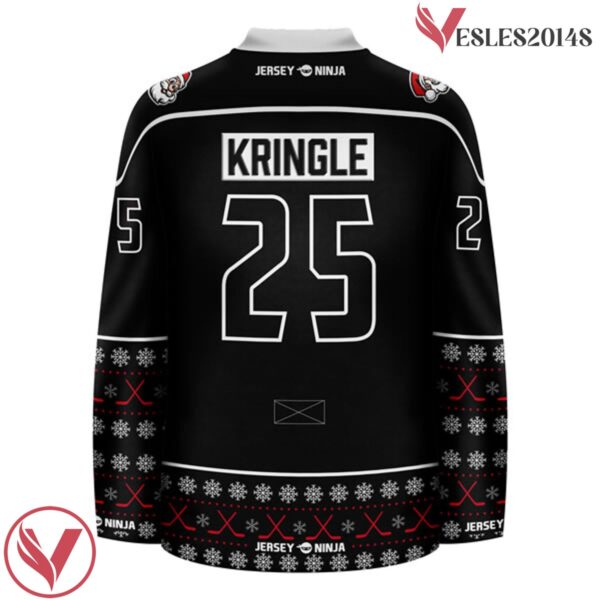 Christmas North Pole Hockey Nicks Blackout Holiday Hockey Jersey - Vesles2014S 3