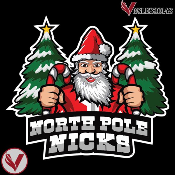 Christmas North Pole Nicks Black Holiday Hockey Jersey - Vesles2014S 4