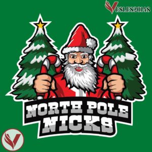 Christmas North Pole Nicks Green Holiday Hockey Jersey - Vesles2014S 4