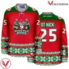Christmas North Pole Nicks Red Holiday Hockey Jersey - Vesles2014S