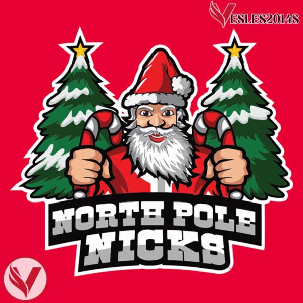 Christmas North Pole Nicks Red Holiday Hockey Jersey - Vesles2014S 4